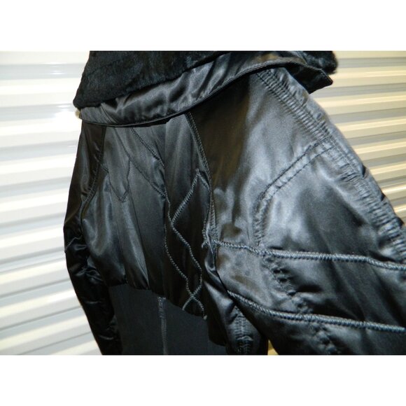 Christian Dior Black Satin & Faux Fur Cropped Jacket Size 6 Made In Italy - Picture 11 of 16